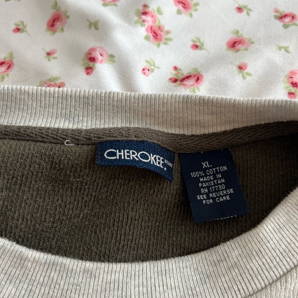 grey green stipe grandpa sweater - Picture 3 of 4